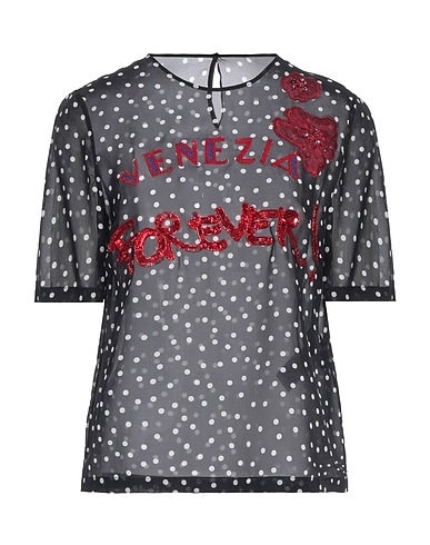 DOLCE&GABBANA Top Black 90% Silk, 5% Cotton, 5% Polyester