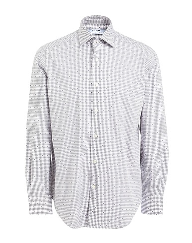 CALIBAN チェック柄シャツ グレー コットン 100%