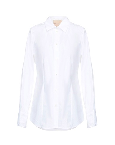 ERIKA CAVALLINI Solid colour shirts & blouses White 95% Cotton, 5% Elastane