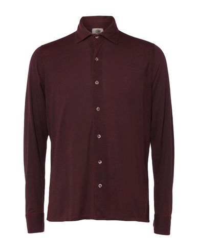 H953 Solid Color Shirt In Garnet