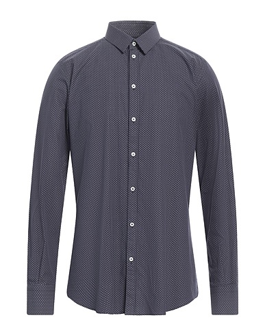 RAF MOORE Patterned shirt Midnight blue 100% Cotton