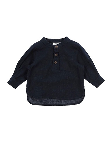 NAME IT® Solid colour shirt Blue 87% Cotton, 13% Linen