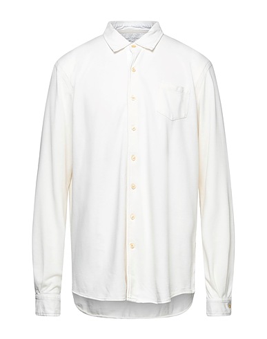 ORIGINAL VINTAGE STYLE Solid colour shirt Ivory 100% Cotton