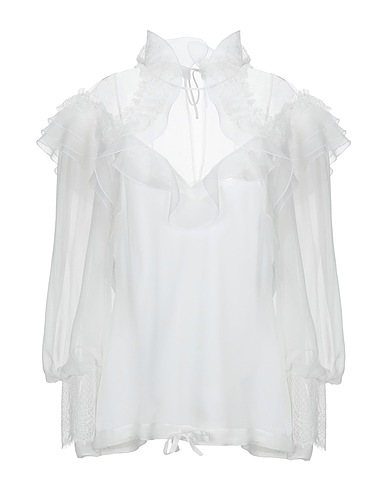 ALBERTA FERRETTI Top White 91% Acetate, 9% Silk