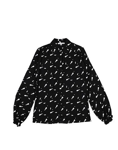 PATRIZIA PEPE Patterned shirts & blouses Black 100% Viscose
