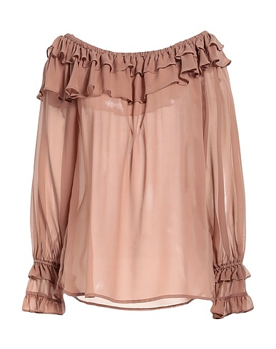GOLD HAWK Silk top Light brown 100% Silk