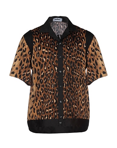 DSQUARED2 Patterned shirt Brown 100% Cotton
