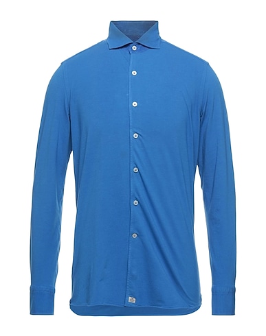 SONRISA Однотонная рубашка SILVERY Ярко-синий 97% Хлопок, 3% Эластан