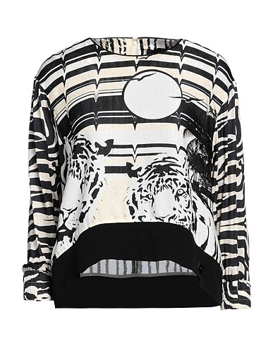 CAVALLI CLASS Top Black 70% Viscose, 30% Silk, Acetate