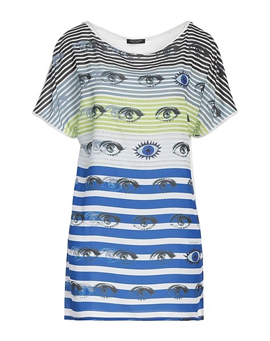 CRISTINAEFFE Top Green 100% Polyester, Modal, Cotton
