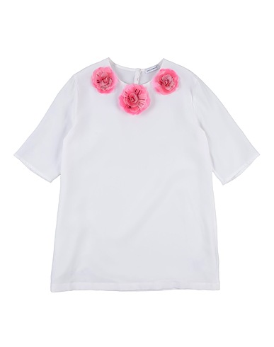 DOLCE&GABBANA Top White 100% Silk, Elastane