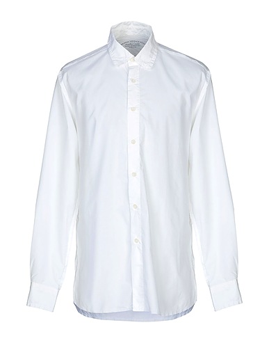 ORIGINAL VINTAGE STYLE Camicia tinta unita Bianco 100% Cotone