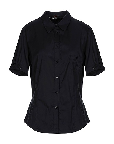 DAKS 無地シャツ＆ブラウス ブラック コットン 75% / ナイロン 21% / ポリウレタン 4%
