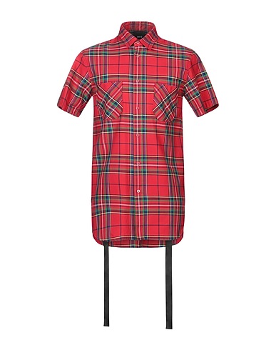 DBYD x YOOX Camicia a quadri Rosso 100% Cotone