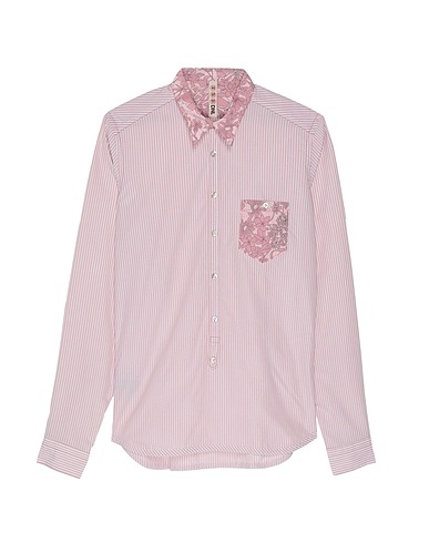 DNL Striped shirt Antique rose 100% Cotton