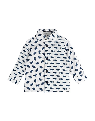 NEILL KATTER Camicia fantasia Blu notte 97% Cotone, 3% Elastan