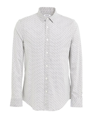 BIKKEMBERGS Patterned shirt 97% Cotton, 3% Elastane