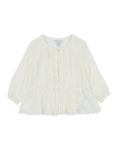 POLO RALPH LAUREN Solid colour shirts & blouses Ivory 55% Cotton, 45% Viscose