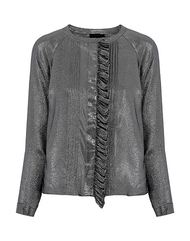 BELSTAFF Solid color shirts & blouses Silver 82% Silk, 18% Polyester