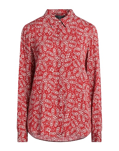 BELSTAFF Camisas y blusas estampadas Ladrillo 100% Viscosa