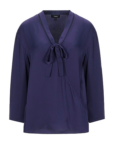 THEORY Top Viola scuro 100% Seta