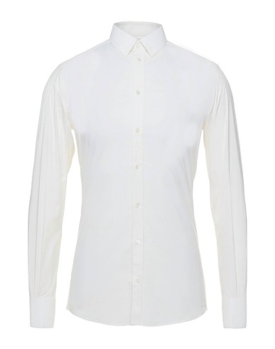DOLCE&GABBANA Camicia tinta unita GOLD Avorio 70% Cotone, 23% Poliammide, 7% Elastan