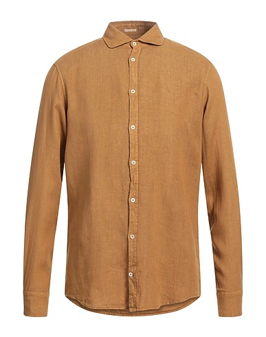 MASSIMO ALBA Linen shirt CANARY
 Camel 100% Linen