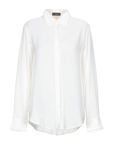 THEORY Solid color shirts & blouses Ivory 93% Silk, 7% Elastane