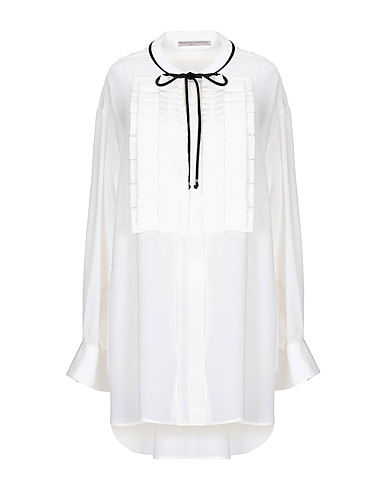 ERMANNO SCERVINO Camicie e bluse in seta Avorio 100% Seta, Viscosa