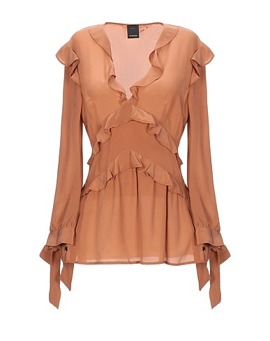 PINKO シルクトップス ブラウン シルク 100%