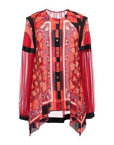 ALBERTA FERRETTI シルクシャツ＆ブラウス レッド シルク 100%