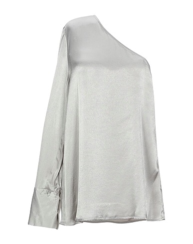 WEILI ZHENG One-shoulder top Grey 100% Viscose