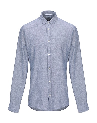 ONLY & SONS Patterned shirt Slate blue 55% Cotton, 45% Linen