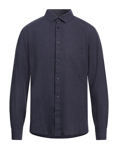 ONLY & SONS Patterned shirt Midnight blue 55% Cotton, 45% Linen