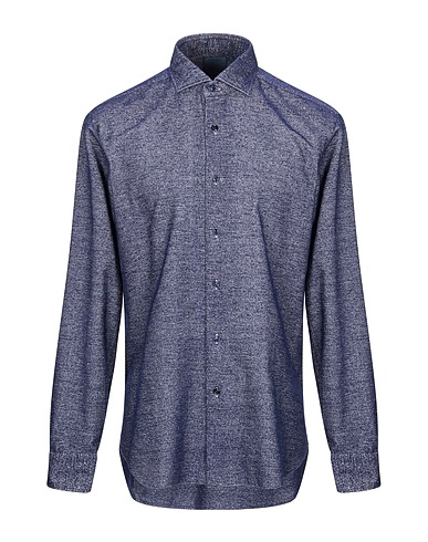 DANDYLIFE by BARBA Patterned shirt Blue 100% Cotton