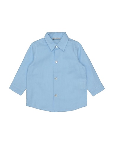 J.O. Milano Solid colour shirt Sky blue 100% Cotton