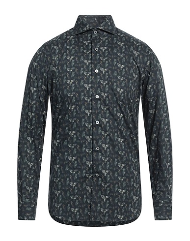 ALESSANDRO GHERARDI Patterned shirt Dark green 100% Cotton