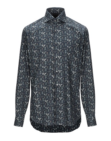 ALESSANDRO GHERARDI Patterned shirt Charcoal 100% Cotton