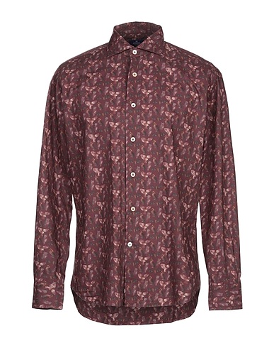 ALESSANDRO GHERARDI Patterned shirt Chocolate brown 100% Cotton