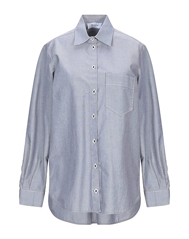 AGLINI Solid colour shirts & blouses Grey 100% Cotton