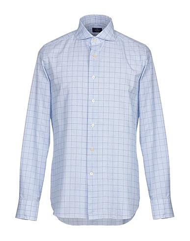 ALESSANDRO GHERARDI Checked shirt Blue 100% Cotton
