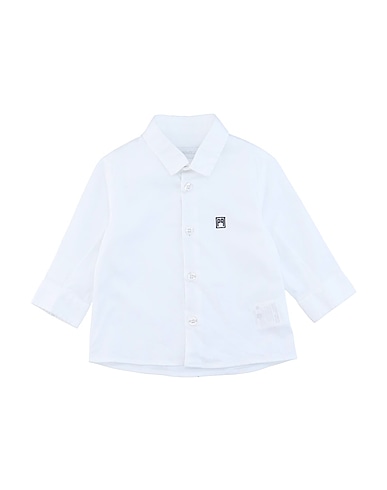 CARLO PIGNATELLI Solid color shirt White 97% Cotton, 3% Elastane