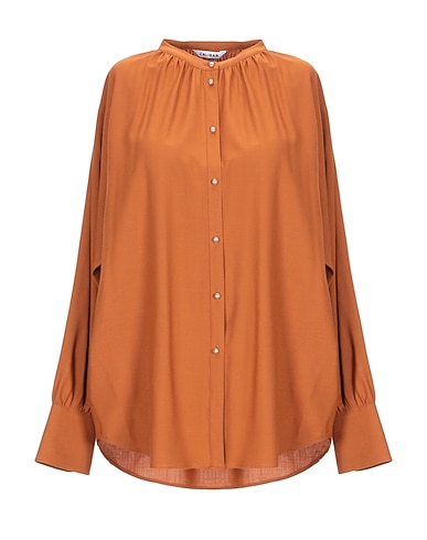 CALIBAN Solid colour shirts & blouses Rust 68% Viscose, 31% Wool, 1% Elastane