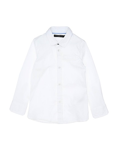 FRANKIE MORELLO Solid colour shirt White 98% Cotton, 2% Elastane, Polyester