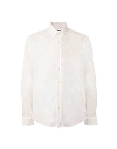 MICHAEL KORS MENS Solid colour shirt LS TRIM STRETCH SOLID
 White 98% Cotton, 2% Elastane