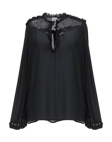 PINKO Silk top Black 100% Silk, Polyamide