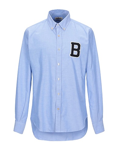 BROOKSFIELD Shirts Blue 100% Cotton