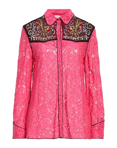 LEITMOTIV Lace shirts & blouses Fuchsia 80% Viscose, 20% Polyamide