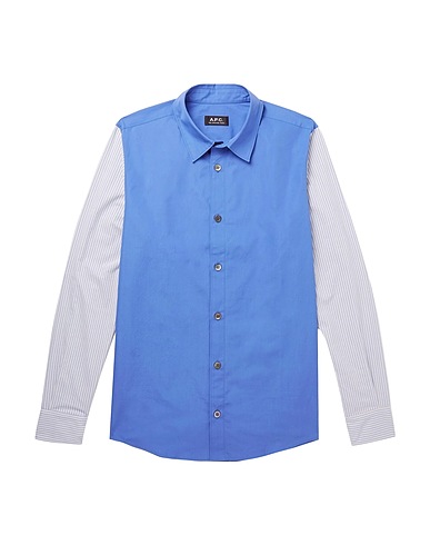 A.P.C. Striped shirt Azure 100% Cotton