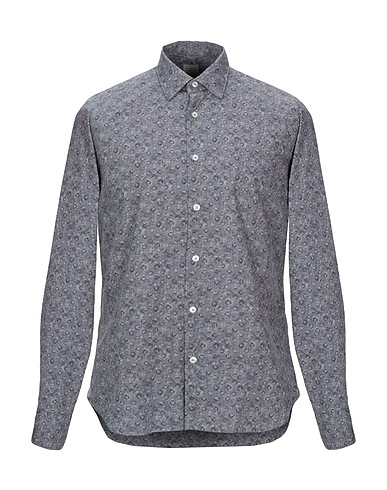 XACUS Patterned shirt Grey 100% Cotton